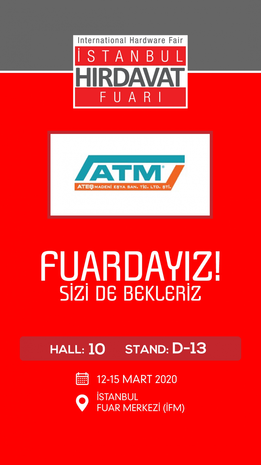 İSTANBUL HIRDAVAT FUARINDA BİZ DE VARIZ!