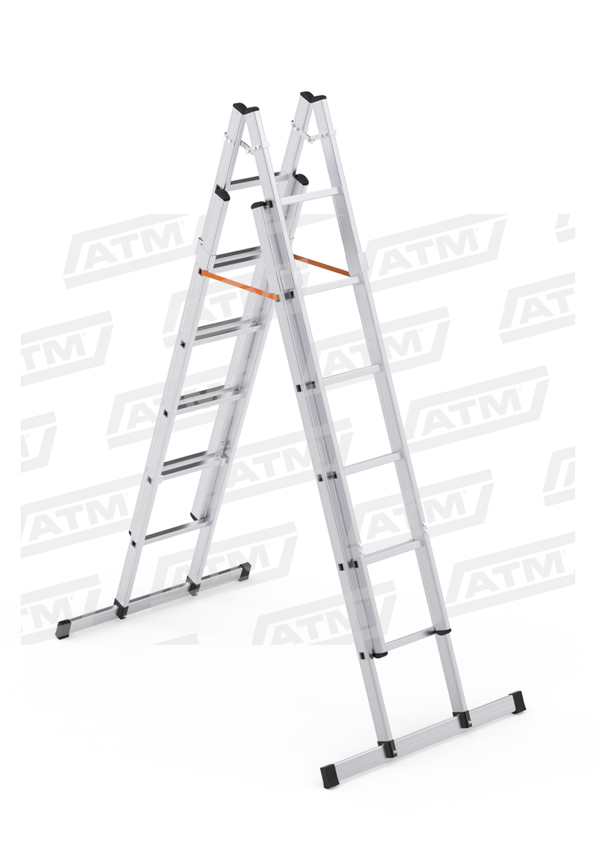 2x4=8+2=10 MT Çift Sürgülü Merdiven