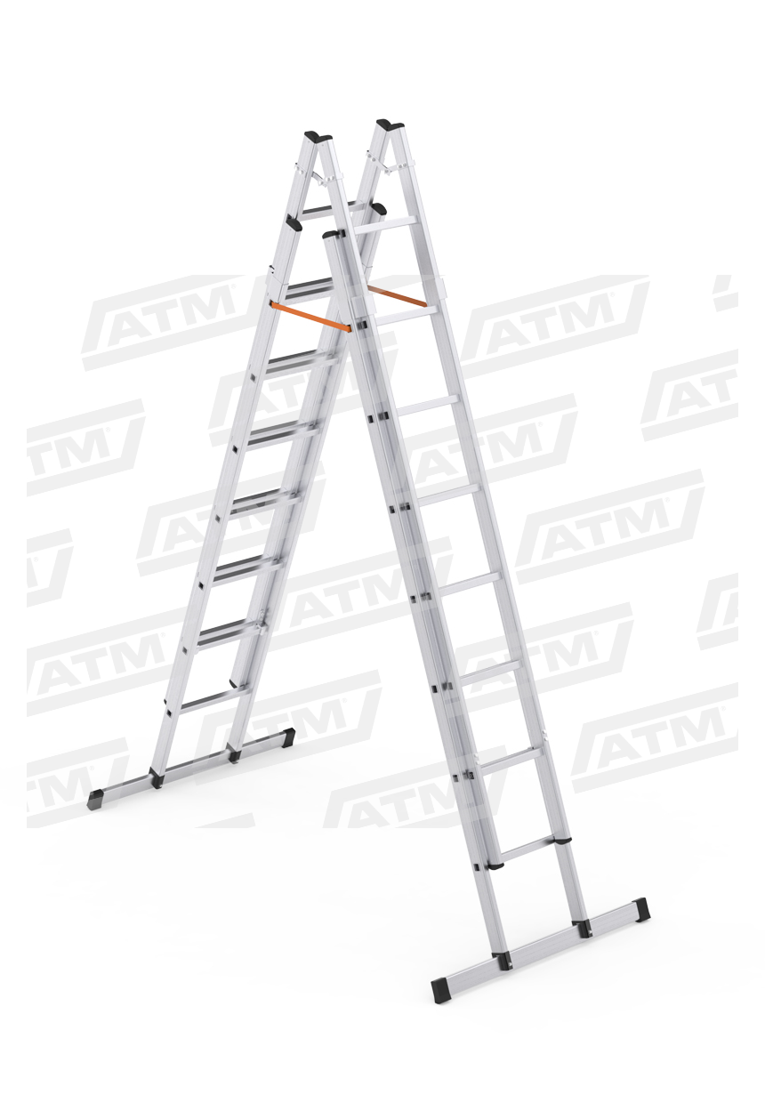 4x4=16+1=17 MT Çift Sürgülü Merdiven